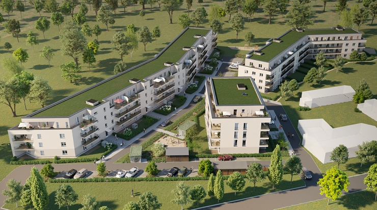 Neubau Wohnhäuser Schönefelder Weg, Bernau, 3D-Visualisierung