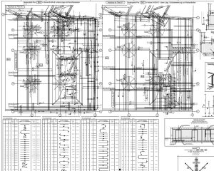 Erstellung von Schal- und Bewehrungsplänen -Beispiel Ausschnitt Bewehrungsplan, Grundriss Bodenplatte